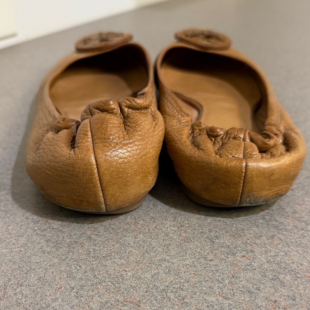 Tory Burch Women's Brown Leather Loafers - Picture 3 of 6